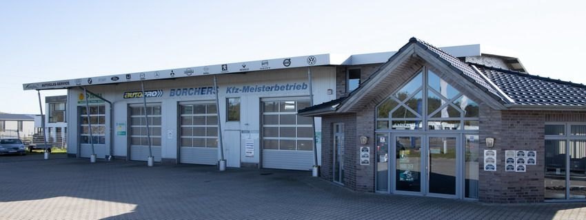 Außenansicht der Werkstatt der BORCHERS GMBH am Roevenkamp 6 in Löningen